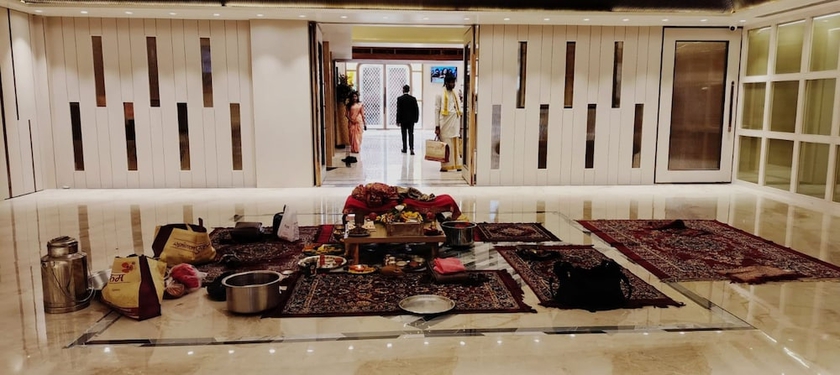Imagen del bar/restaurante del Hotel Balaji Palace, Varanasi. Foto 2