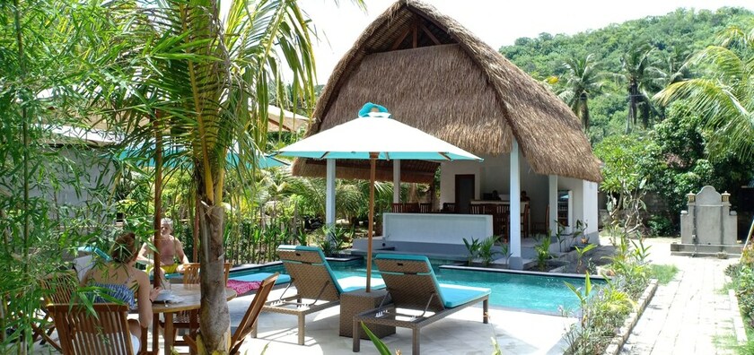 Imagen del bar/restaurante del Hotel Bale Lumbung Bungalows. Foto 23