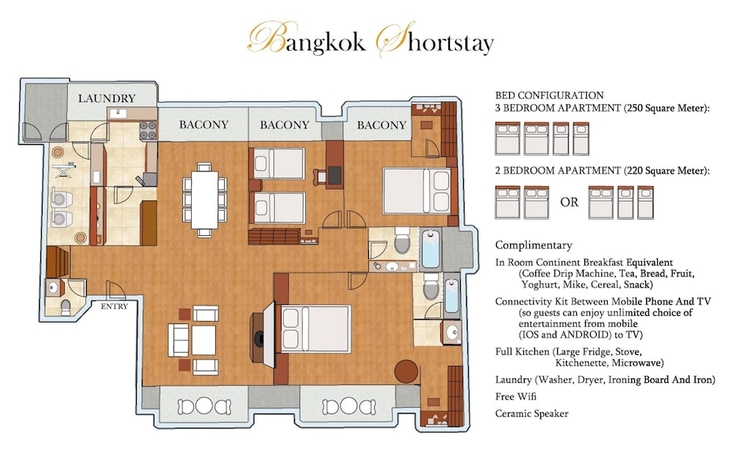 Imagen de la habitación del Hotel Bangkok Shortstay 2 To 3 Br Sukhumvit. Foto 10