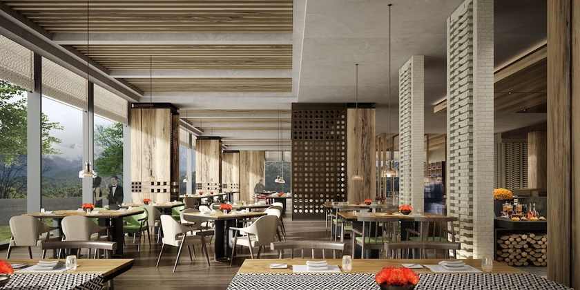 Imagen del bar/restaurante del Hotel Beijing Marriott Yanqing. Foto 2