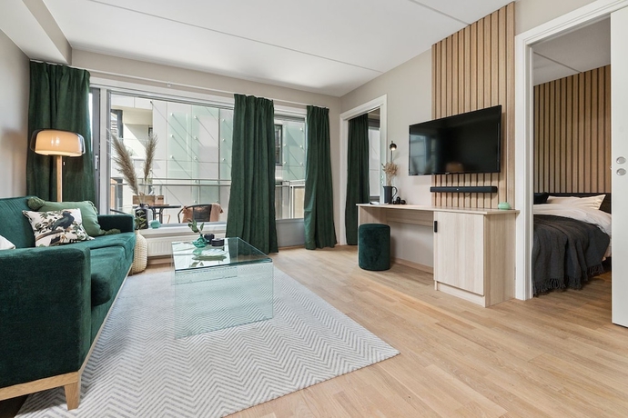 Imagen de la habitación del Hotel Bj&Oslash;rvika Apartments, Teaterplassen, Oslo City Center. Foto 5