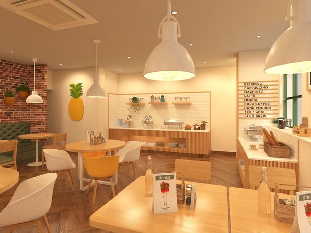 Imagen del bar/restaurante del Hotel Bloom - Golf Course Road, Sector 43. Foto 3