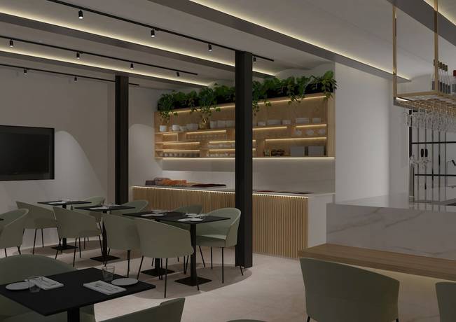 Imagen del bar/restaurante del Hotel Boutique Petit Montisión. Foto 2