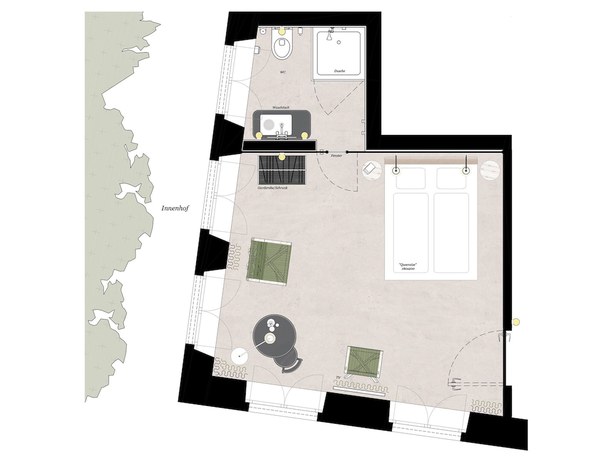 Imagen de la habitación del Hotel Boutique and Design Volkshaus Basel. Foto 8