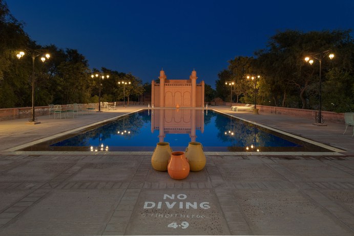 Imagen de la piscina del Hotel Brij Gaj Kesri, Bikaner - A Boutique Luxury Palace. Foto 12