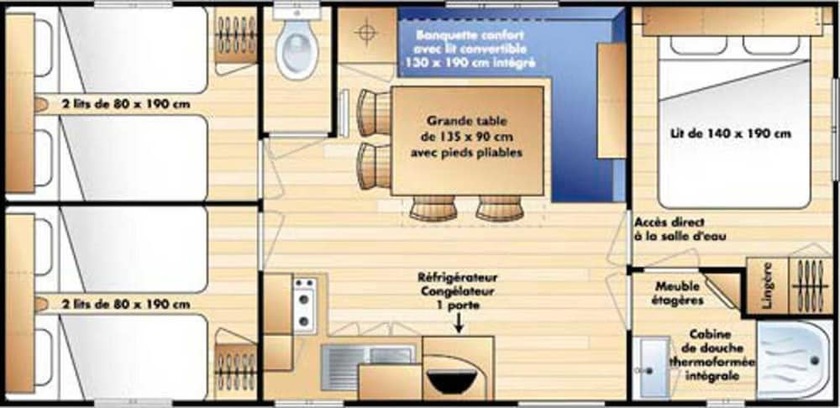 Imagen general del Hotel Camping l\'Agrion bleu - Mobil-home. Foto 4