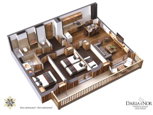 Imagen de la habitación del Hotel Chalet Des Neiges R&eacute;sidence Daria-i Nor. Foto 9