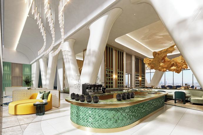 Imagen del bar/restaurante del Hotel Crowne Plaza Guangzhou Window Of Canton By Ihg. Foto 2