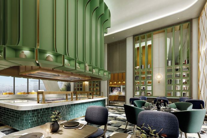 Imagen del bar/restaurante del Hotel Crowne Plaza Guangzhou Window Of Canton By Ihg. Foto 3