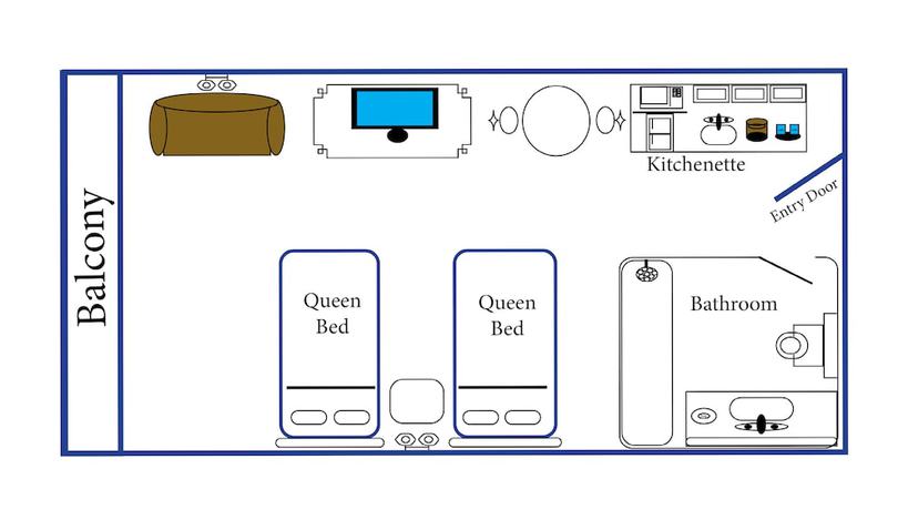 Imagen de la habitación del Hotel Crystal Beach. Foto 15