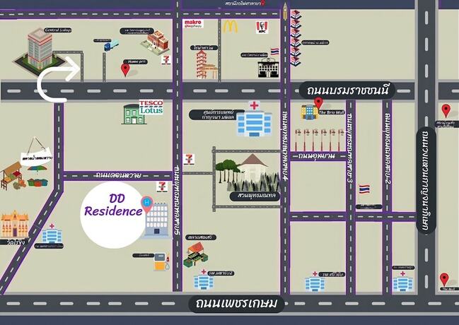 Imagen general del Hotel DD Residence Sai5 salaya. Foto 5