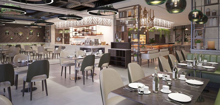 Imagen del bar/restaurante del Hotel Damac Hills 2 Hotel, an Edge by Rotana. Foto 2