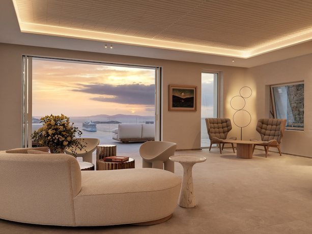 Imagen del bar/restaurante del Hotel Deos Mykonos-A Myconian Collection hotel. Foto 2