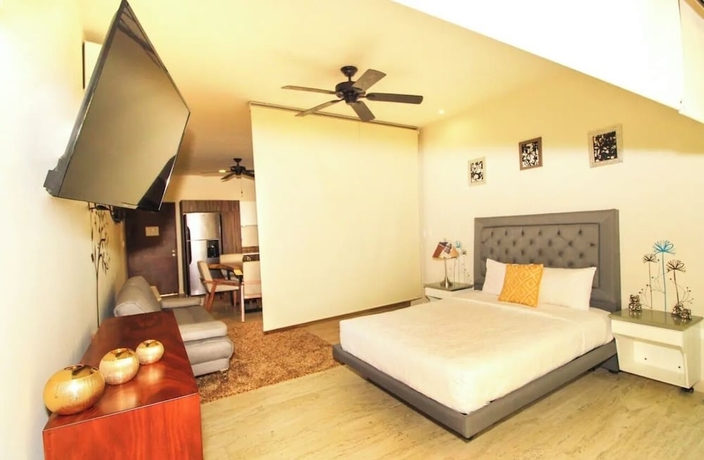 Imagen de la habitación del Hotel Departamento Con Jacuzzi En Playa Del Carmen. Foto 7