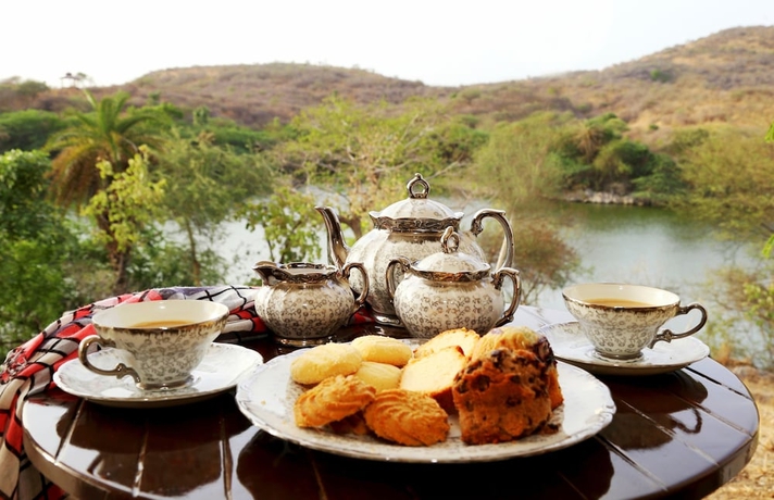 Imagen del bar/restaurante del Hotel Dera Baghdarrah Nature Retreat Udaipur. Foto 8