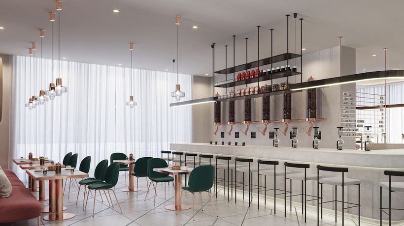 Imagen del bar/restaurante del Hotel Ecos Dubai Al Furjan. Foto 3