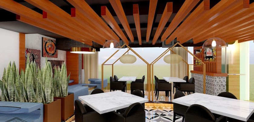 Imagen del bar/restaurante del Hotel Effotel By Sayaji Dehradun. Foto 4