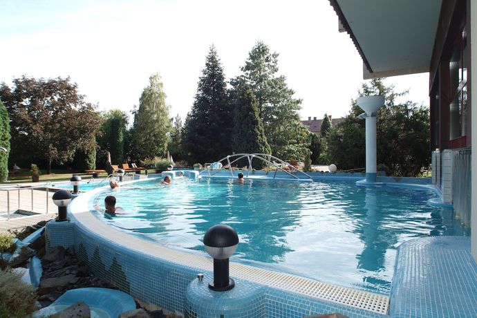 Imagen de la piscina del Hotel Ensana Thermal S&aacute;rv&aacute;r. Foto 17