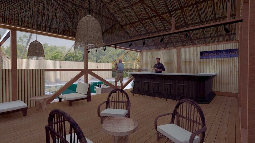 Imagen del bar/restaurante del Hotel Explorers Inn. Foto 1