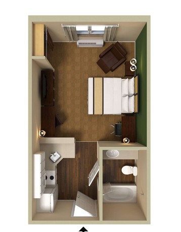 Imagen de la habitación del Hotel Extended Stay America Suites Jacksonville Riverwalk Conv Ctr. Foto 5
