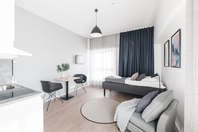 Imagen de la habitación del Hotel Forenom Aparthotel Pikku Huopalahti. Foto 5