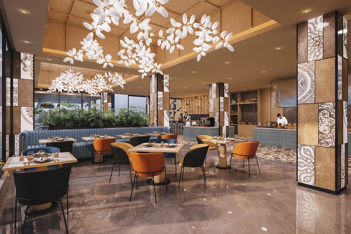 Imagen del bar/restaurante del Hotel Fortune Walkway Mall Haldwani- Member ITC\'s hotel group. Foto 3