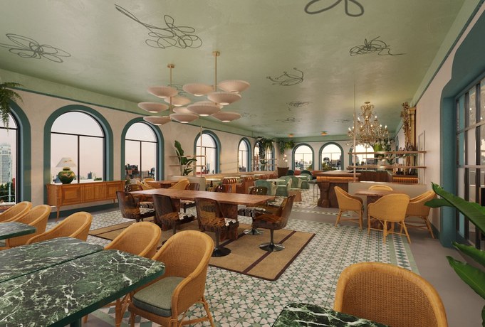 Imagen del bar/restaurante del Hotel Genevieve, Louisville. Foto 3