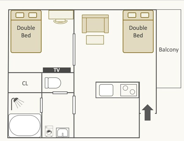 Imagen de la habitación del Hotel Grandouce Nishinakajima. Foto 30