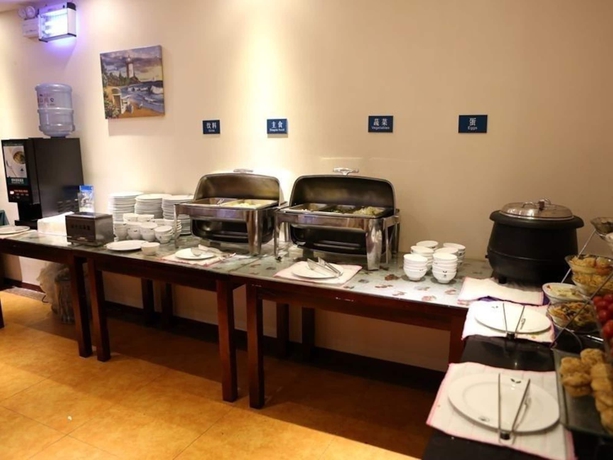 Imagen del bar/restaurante del Hotel Greentree Inn Jiangsu Suzhou Zhonghuan Baihui Square Middle Yangchenghu Station Express. Foto 3