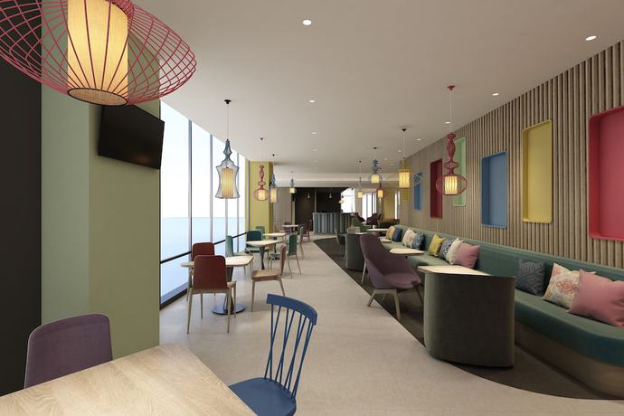 Imagen del bar/restaurante del Hotel Hampton By Hilton Doha Old Town. Foto 7