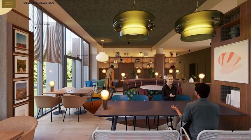 Imagen del bar/restaurante del Hotel Hampton by Hilton Bordeaux Merignac Airport. Foto 2