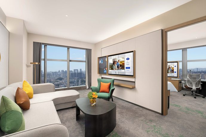Imagen de la habitación del Hotel Hampton by Hilton Guangzhou Changlong Wanbo Center. Foto 3