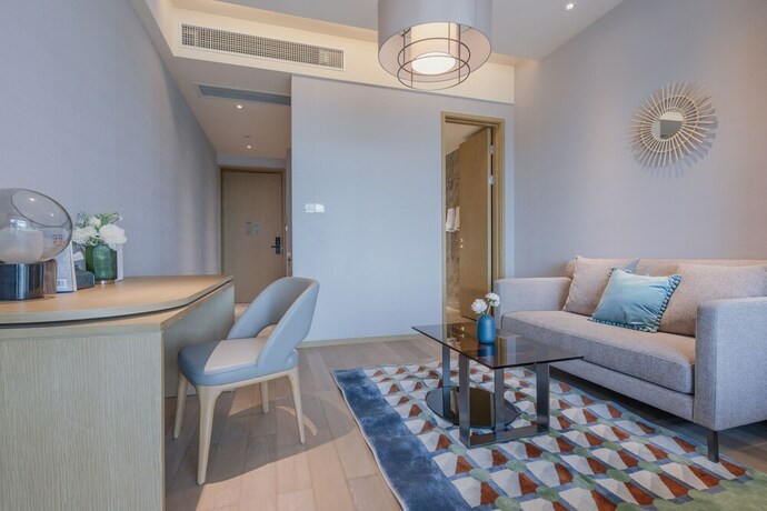 Imagen de la habitación del Hotel Hangzhou Efc Wonderland Apartment - Hangzhou Alibaba T7 Branch. Foto 16