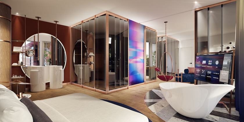 Imagen de la habitación del Hotel Hard Rock Madrid. Foto 7