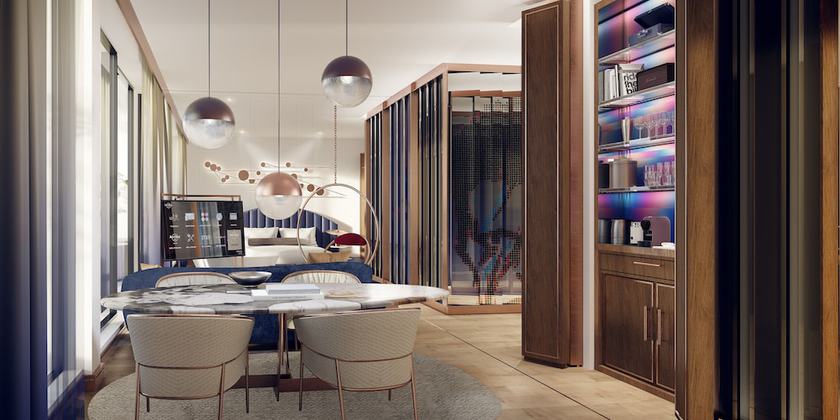 Imagen del bar/restaurante del Hotel Hard Rock Madrid. Foto 3