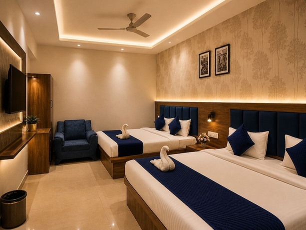 Imagen de la habitación del Hotel Hari Kripa Dham Near Prem Mandir Vrindavan. Foto 9
