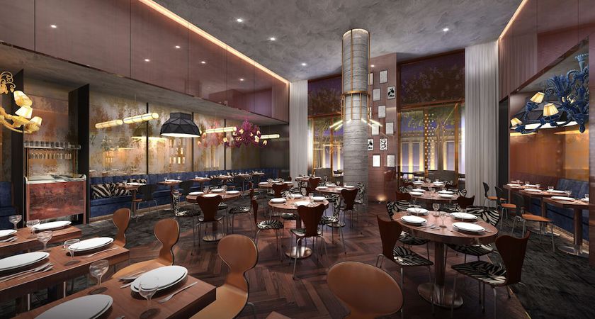 Imagen del bar/restaurante del Hotel Hendricks. Foto 2