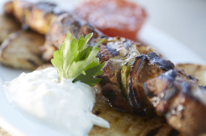 Imagen del bar/restaurante del Hotel Hermes, Kamari. Foto 3