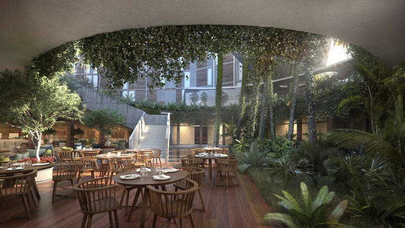 Imagen del bar/restaurante del Hotel Hilton Garden Inn Cancun Airport. Foto 4