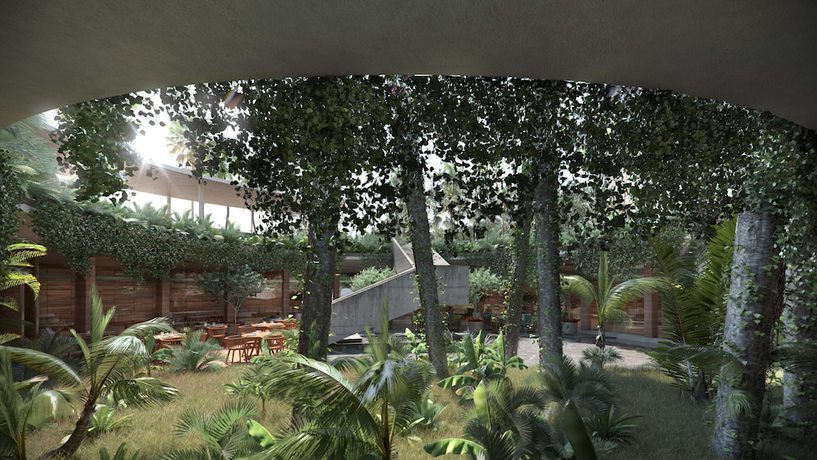 Imagen del bar/restaurante del Hotel Hilton Garden Inn Cancun Airport. Foto 5