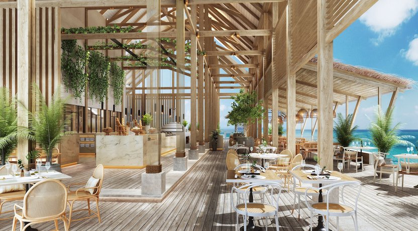 Imagen del bar/restaurante del Hotel Hilton Maldives Amingiri Resort and Spa. Foto 8