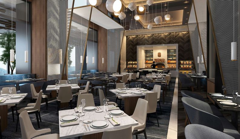 Imagen del bar/restaurante del Hotel Hilton Monterrey Valle. Foto 6