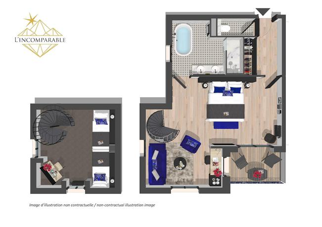 Imagen de la habitación del Hotel H&ocirc;tel L'Incomparable by Les Etincelles. Foto 7