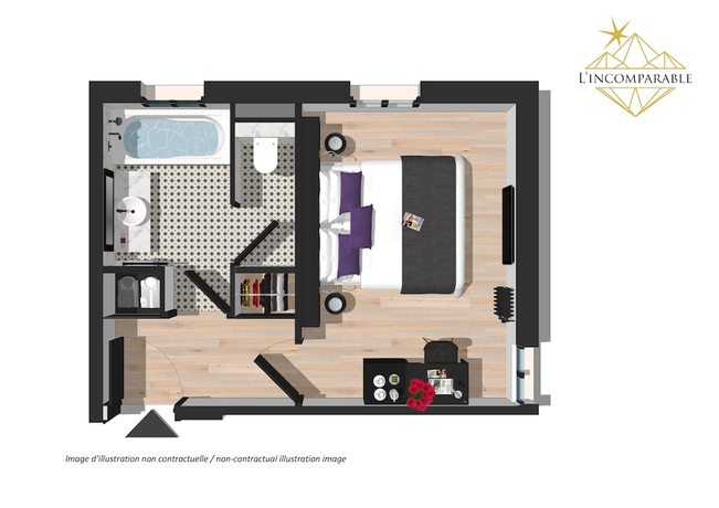 Imagen de la habitación del Hotel H&ocirc;tel L'Incomparable by Les Etincelles. Foto 16