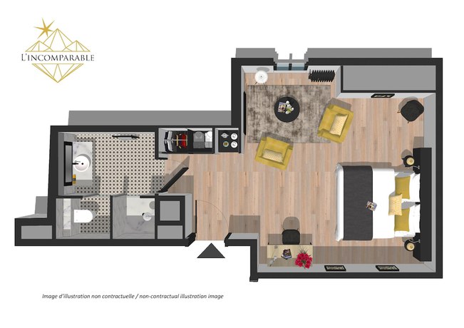 Imagen de la habitación del Hotel H&ocirc;tel L'Incomparable by Les Etincelles. Foto 17