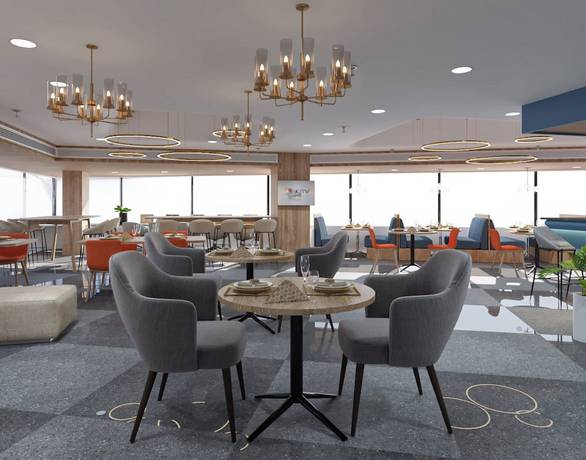 Imagen del bar/restaurante del Hotel Holiday Inn Express And Suites Jaipur Gopalpura, An Ihg. Foto 3