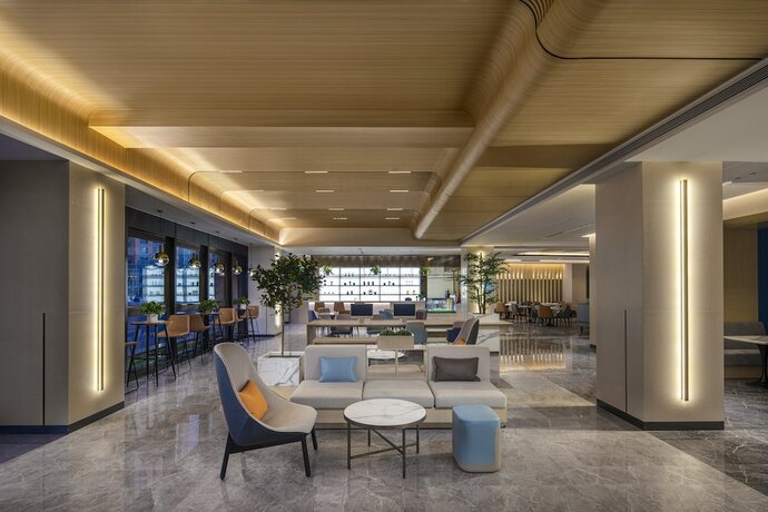 Imagen del bar/restaurante del Hotel Holiday Inn Express Beijing Yizhuang Center. Foto 12