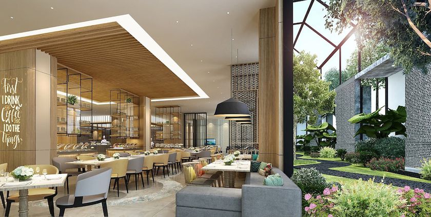 Imagen del bar/restaurante del Hotel Holiday Inn Express Chengde Park View. Foto 2