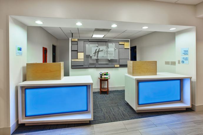 Imagen del bar/restaurante del Hotel Holiday Inn Express and Suites Manchester, an IHG. Foto 3