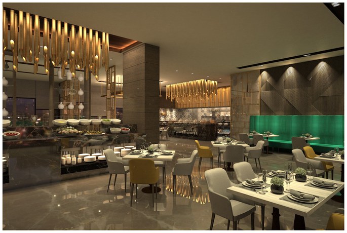 Imagen del bar/restaurante del Hotel Holiday Inn Gurugram Sector 90, an IHG. Foto 9